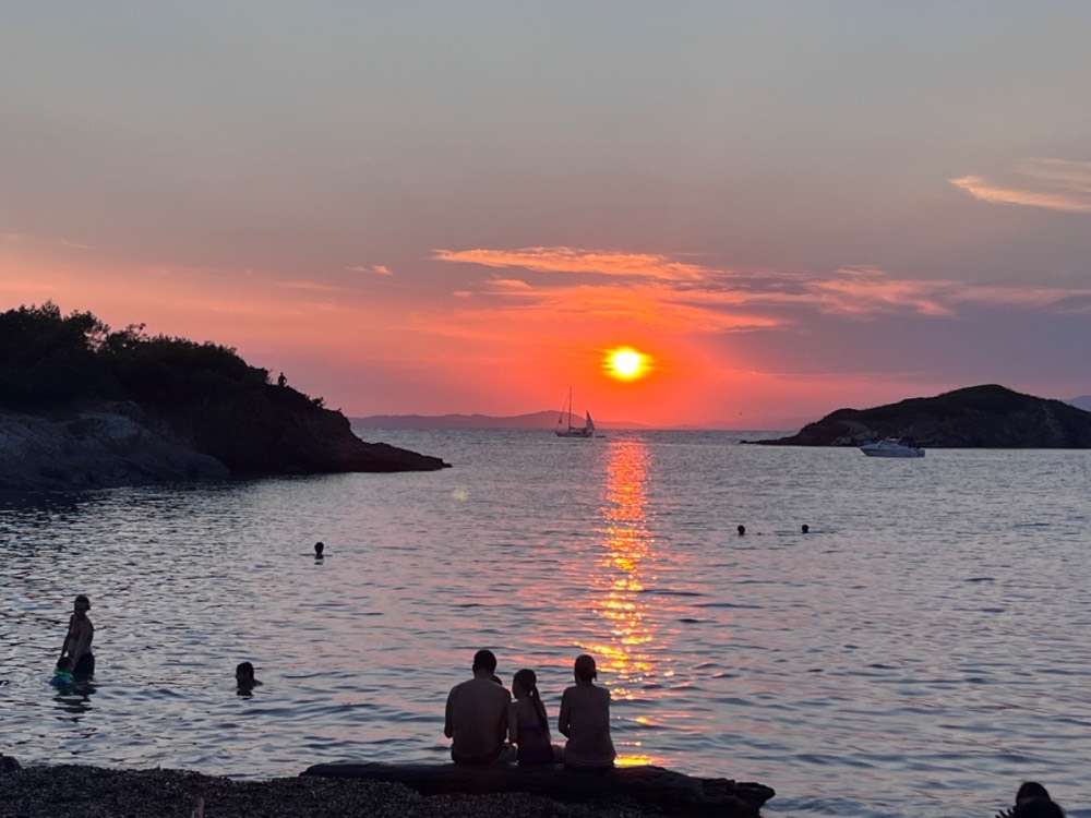 siunset on Madrague beach 